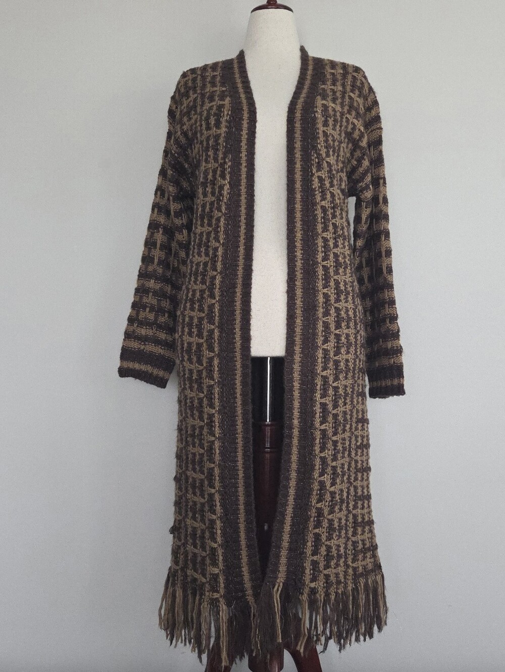 Fashion Nova Paint The Skies Patterned Fringe Cardigan Size L